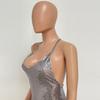Temperament Backless Sequin Bag Hip Nightclub Fashion Women Spice Halter Cutout Dress