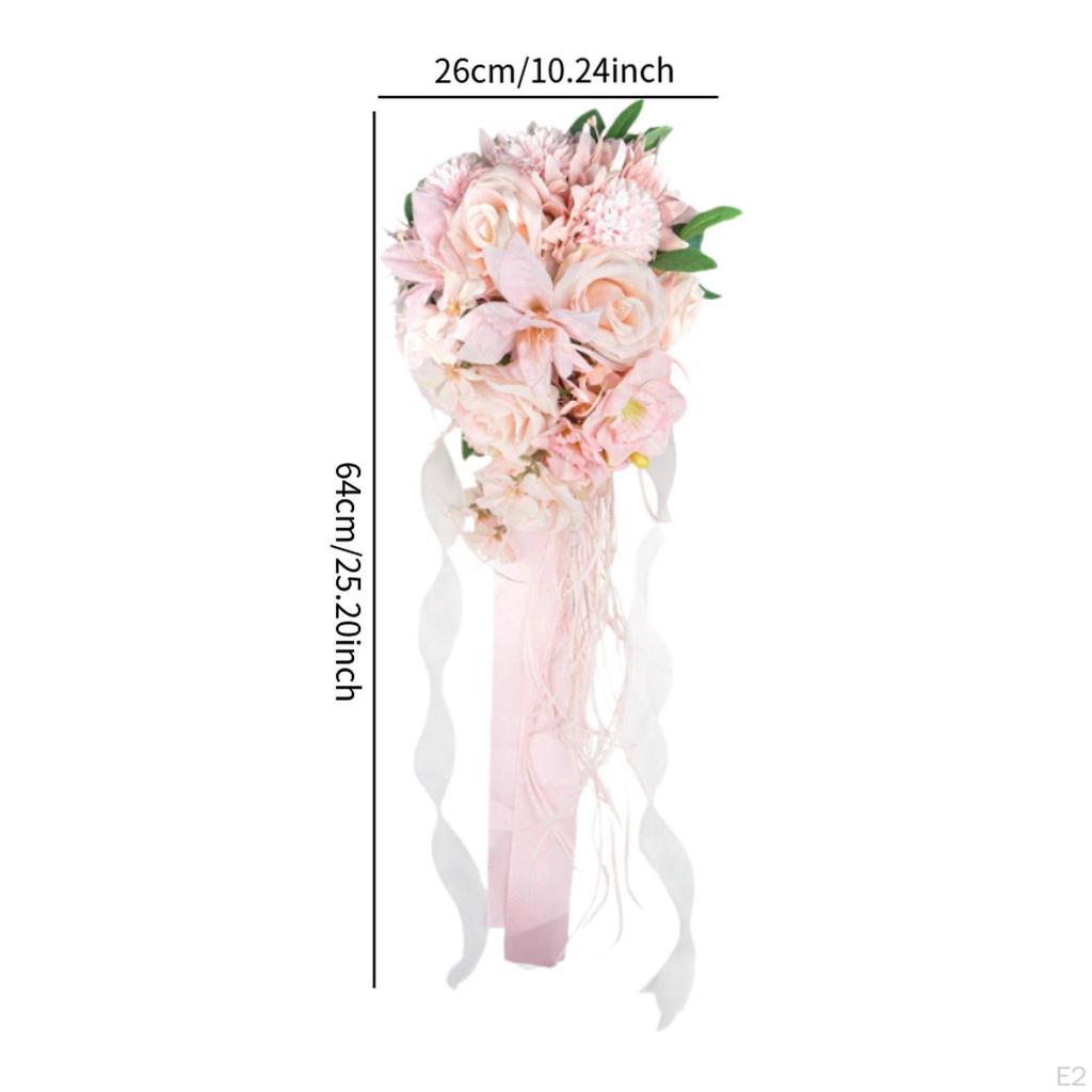 Wedding Bridal Bouquet Hand Flower Arrangements Decor Elegant Toss Artificial Flowers