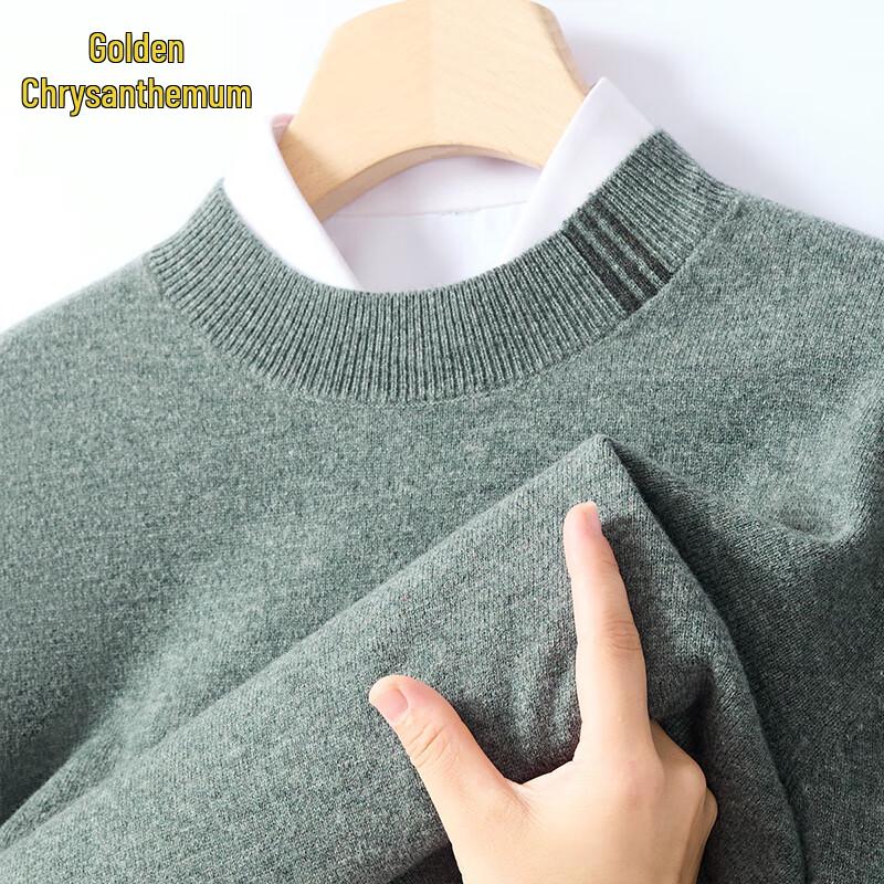 

Jinjuan Men s 2025 Pure Wool Knitted Sweater 3XL