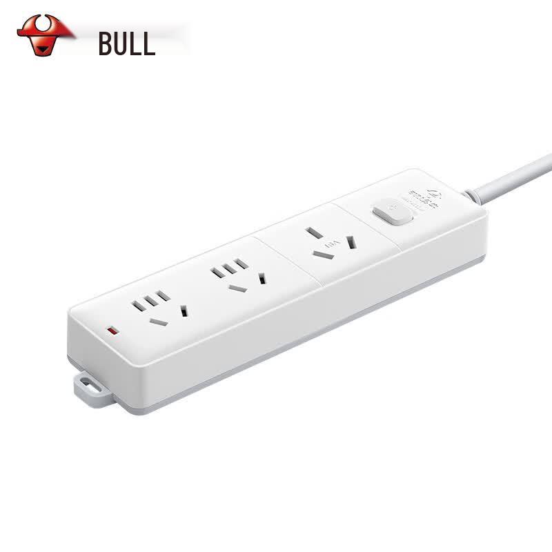 BULL GN-406D 3-Outlet Power Strip with Master Switch