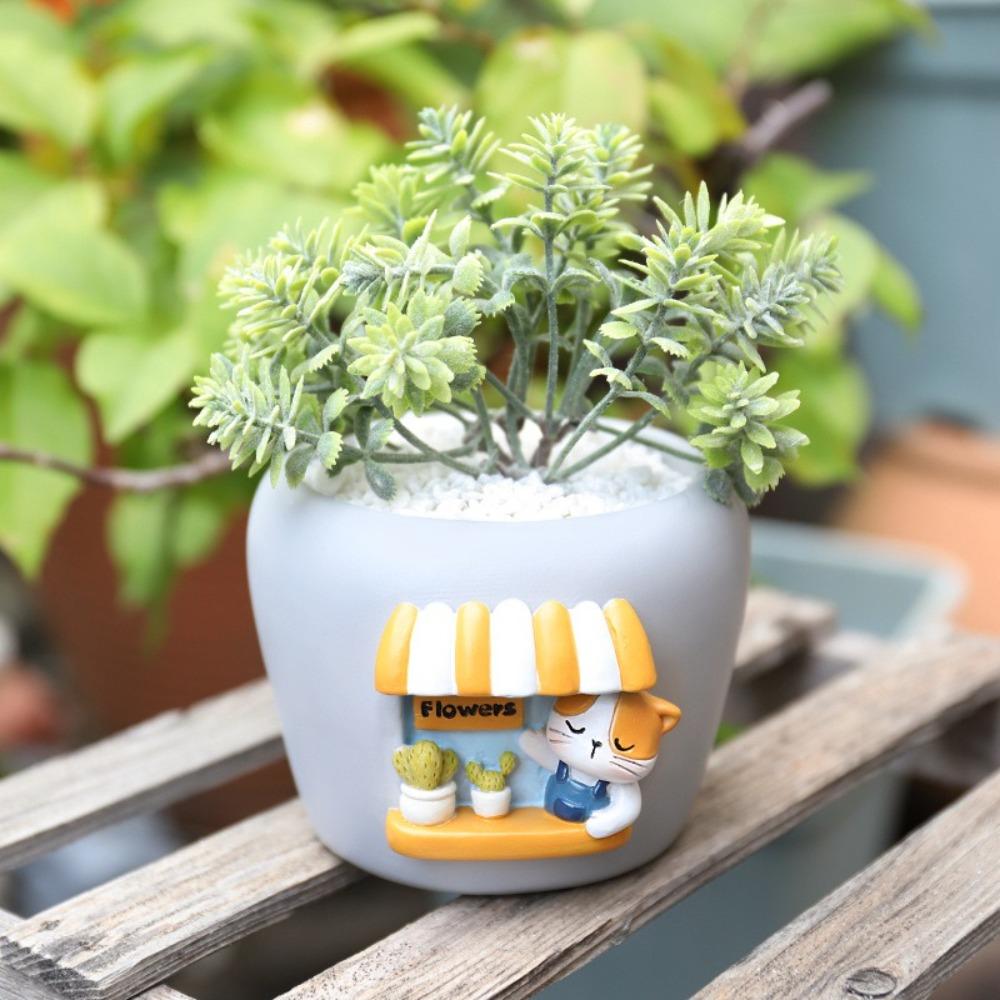 

Creative Succulent Planter Cute Cartoon Resin Flower Pot New Succulent Flowerpot