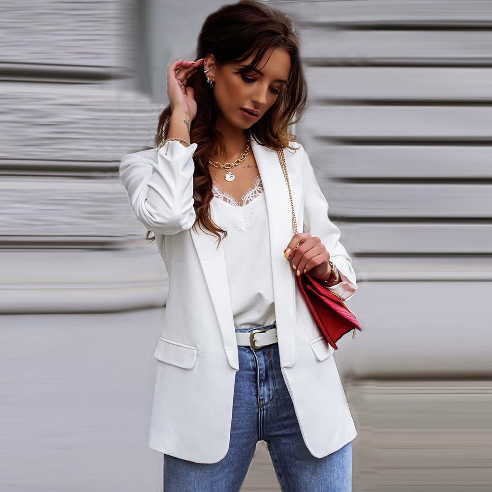 2025 Trendy Women's Autumn/Winter Long Sleeve Slimming Blazer – European/American Professional OL Style