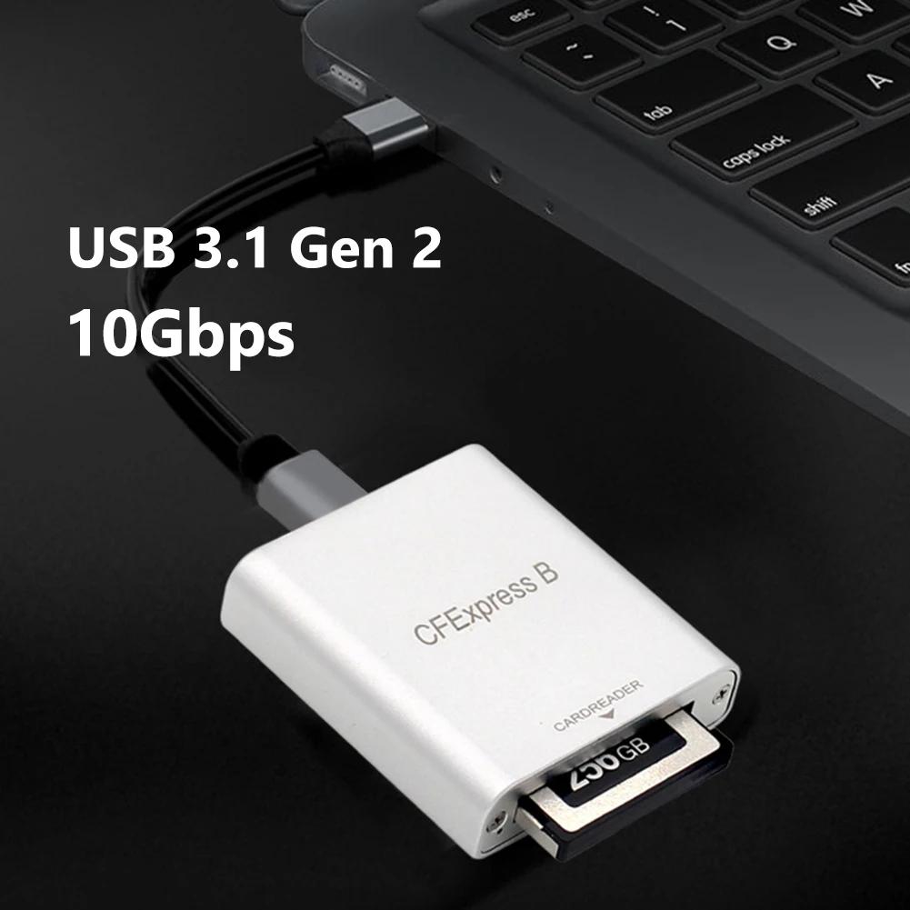 Portable CFexpress Card Reader USB 3.1 Gen 2 CFE B Memory Card Drive-Free for Laptop Computer Phone for MacBook iPad Chromebook