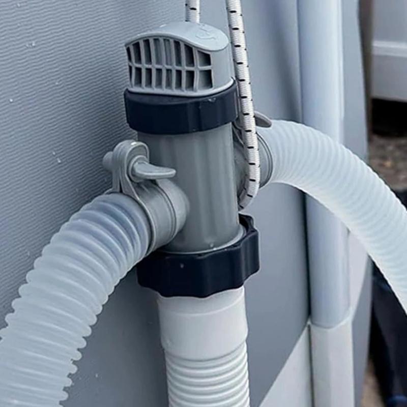 Ensemble de vannes pour tuyau fendu pour pompes de piscine hors sol 2 adaptateurs inclus Construction solide en plastique Prévention des fuites