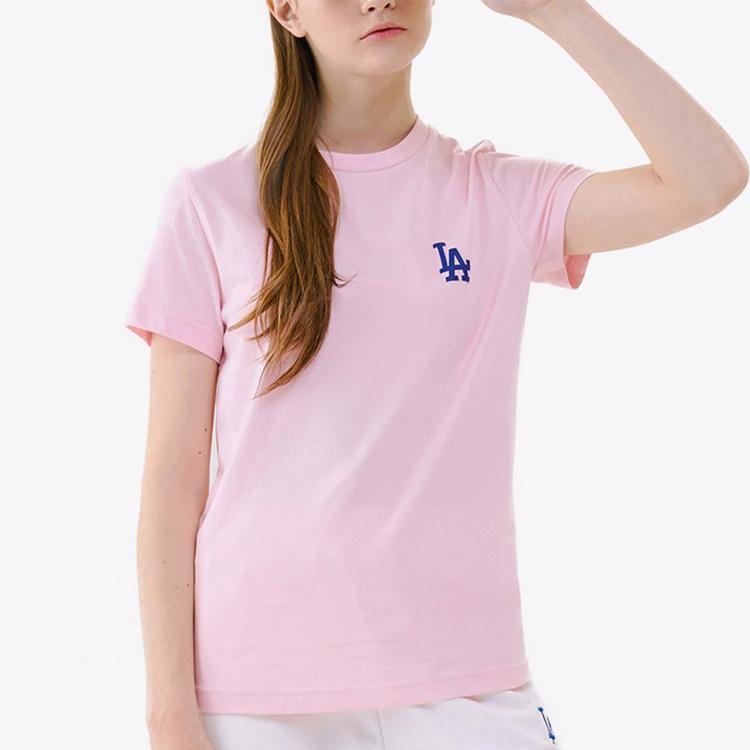 New MLB X Disney Los Angeles Dodgers LA DODGERS T Shirt Unisex Pink 31TSK1031-07P