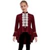 Girls Medieval Renaissance Costume Long Sleeves Lace Flounce Jacket Victorian Tailcoat Pirate Gothic Steampunk Outfit