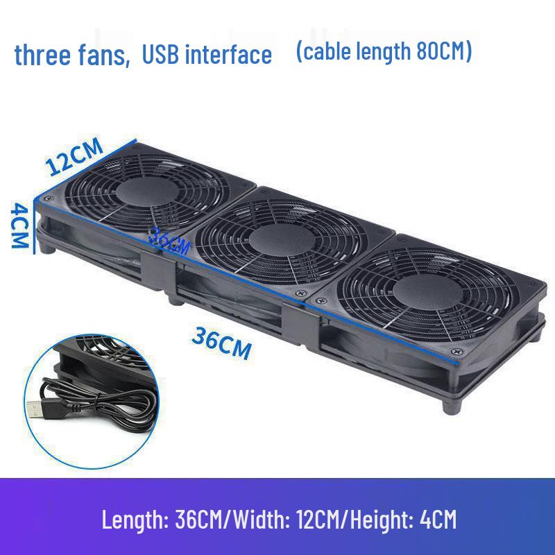 Leiser USB 12CM Axiallüfter für Router, Laptop und Gehäuse, 5V 12025