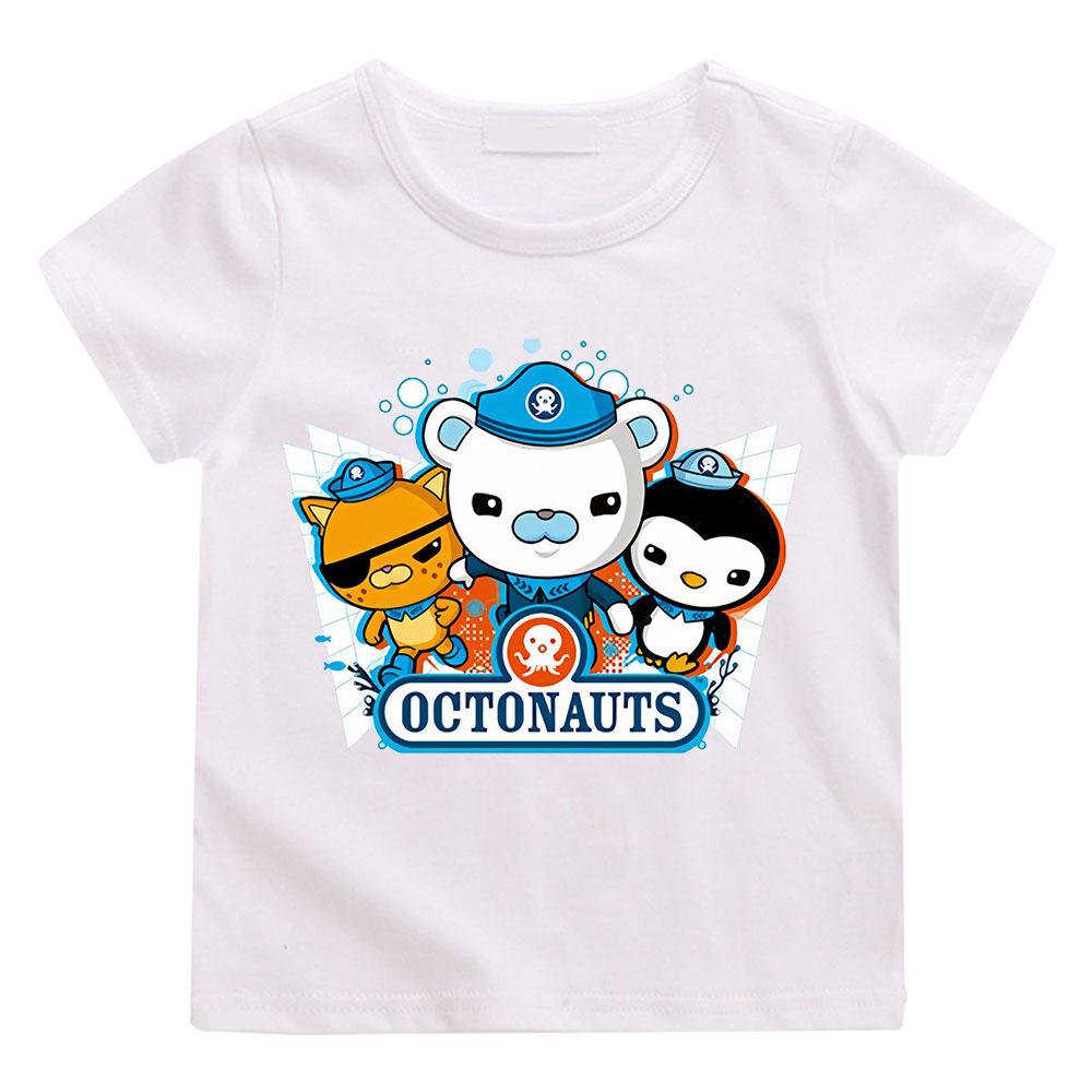 The Octonauts Cartoon Print T-shirt Anime Casual Cute Tee-shirt Pure Cotton 2026 New Pattern Children Clothes Tees Top