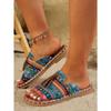 Bohemian Flat Sandals for Women - 2025 Summer New Fringe Design - Size 43 Beach Sandals