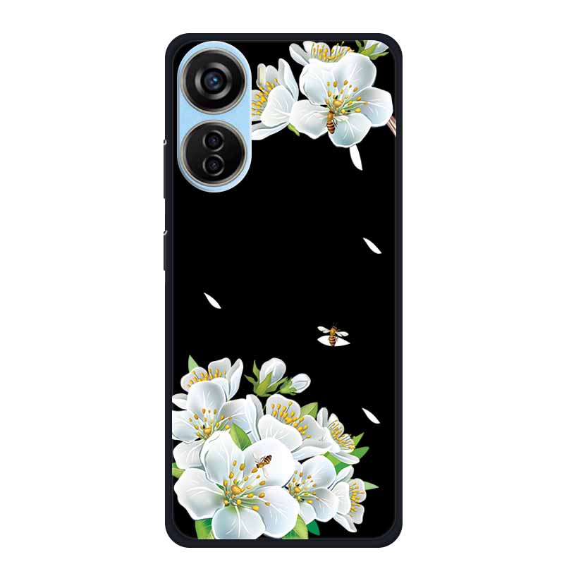 Schwarze Silikonhülle für ZTE Blade V50 Design 5G Libero 5G IV V41 Vita Axon 40 lite Handyhülle Cartoon Katze Weiche Rückseite Hülle