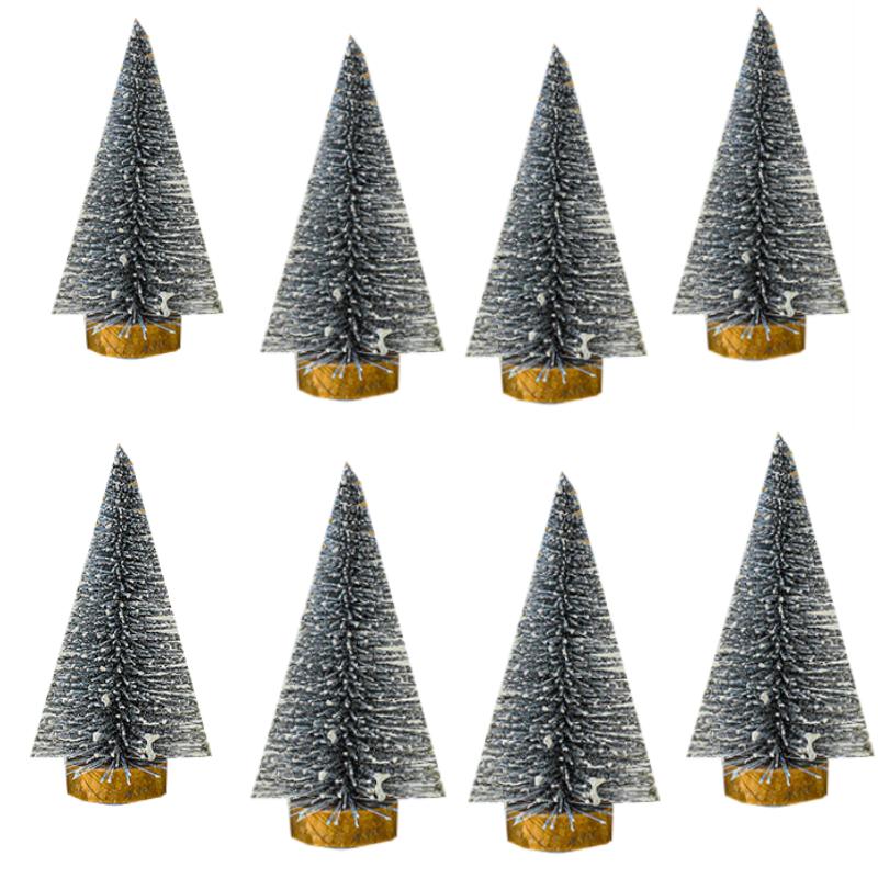 4/8PCS 10CM Christmas Tree Glitter Powder Colorful Mini Christmas Tree Christmas Table Decorations Cedar Decorations Home Decor