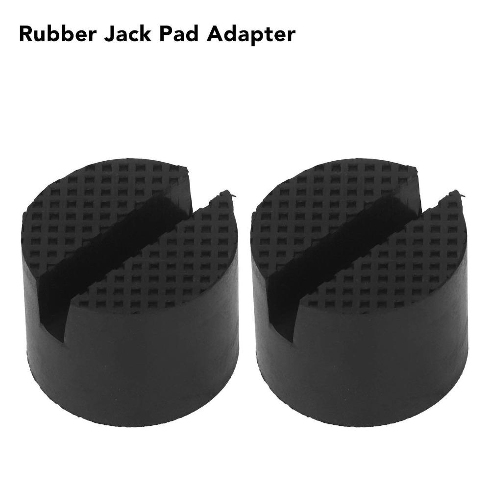 2pcs Slotted Design Jack Pad Adapter Rubber Material Vehicle Lift Adapter For Car SUV