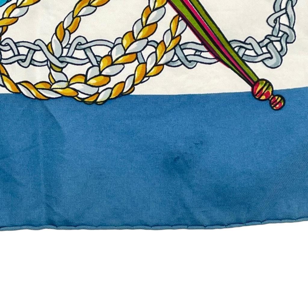 HERMES Carre 90 Le Timbalier Timpanist scarf multicolor Women used