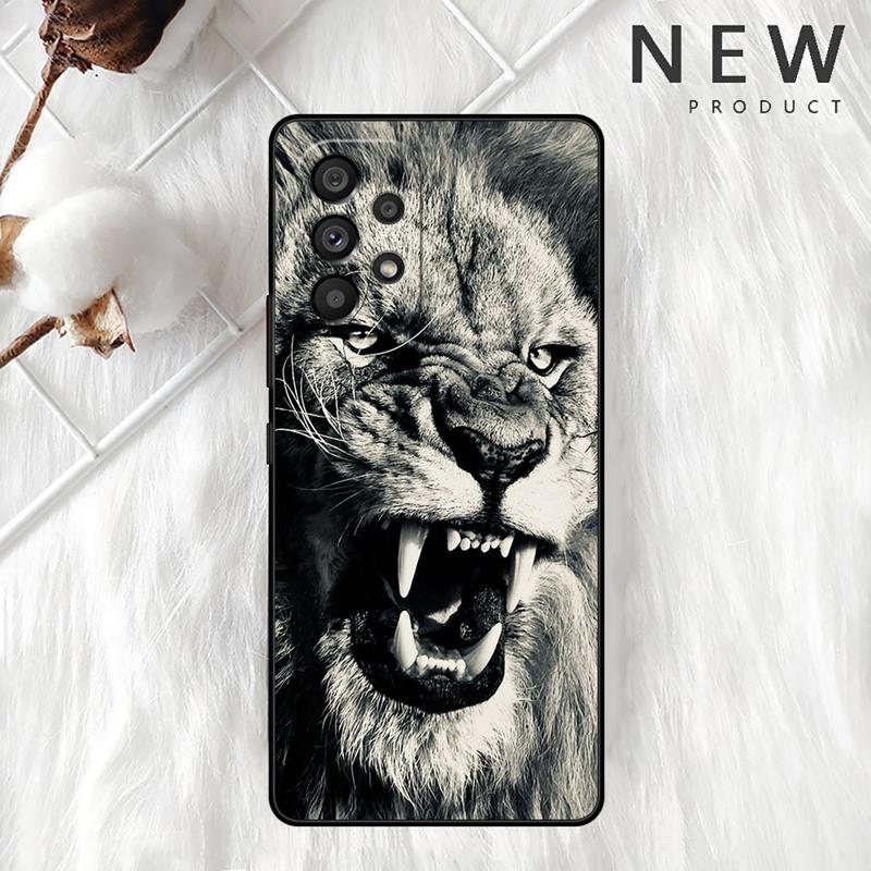Wolf Löwe Tier Hülle Für Samsung Galaxy A54 A52 A14 5G A53 A12 A13 A71 A23 A34 A33 A21s Handyhülle
