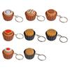 3D-gedruckter Dessert-Klicker-Schlüsselanhänger Stressabbau Cupcake-Dekompressionsknopf Fidget-Schlüsselring Tasche Rucksack Geldbörse Anhänger