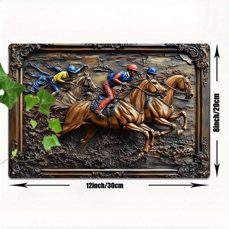 

2d Flat 30*20cm, Jockey Horse Racing Wooden Wall Art, Wooden Sign, Decorative for Birthday Gifts and Home Decor, for Home, Kitchen, Garden, Bedroom. 30*20cm