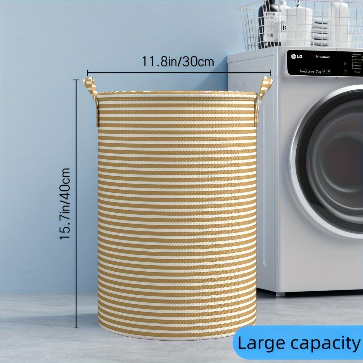 

Large Capacity Collapsible Laundry Basket, Sturdy Handle, Holds Items, Portable Multifunctional Home Bin жовтий