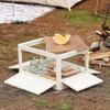 Faltbare Outdoor-Camping-Aufbewahrungsbox mit Holzdeckel