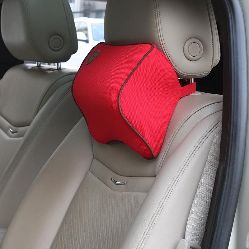 Car Headrest Memory Foam Neck & Lumbar Support Pillow - Customizable.