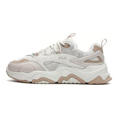 Collina Fabric Synthetic Leather Comfortable Low-Top Lifestyle Shoes Women Sneaker Beige F12W312117GMA