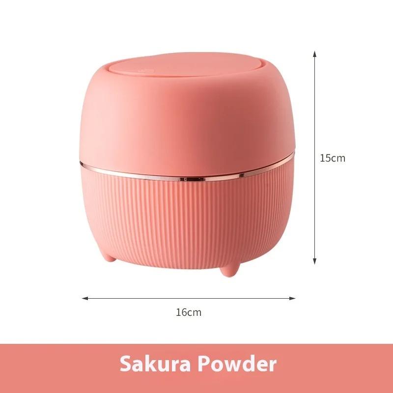 Mini Creative Desktop Trash Desk Light Luxury Pop-up Lid Storage Bucket Kitchen Bedroom Make Up Desktop  Rubbish Storage Bucke