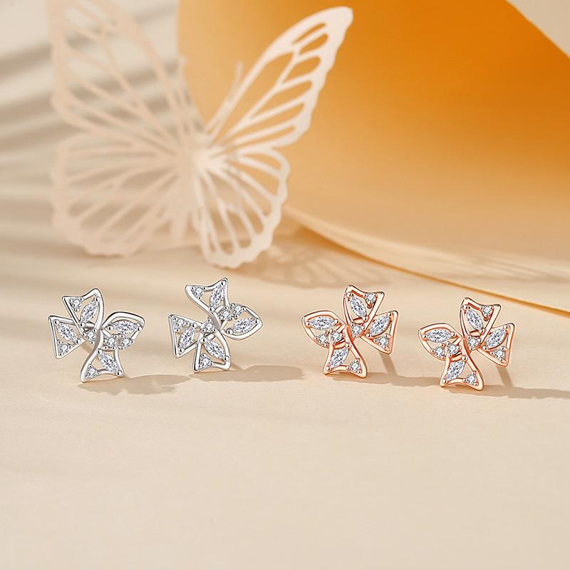 Tancise 925 Sterling Silver Zirkónové náušnice napichovacie náušnice pre ženy ako darčeky na svadobnú hostinu