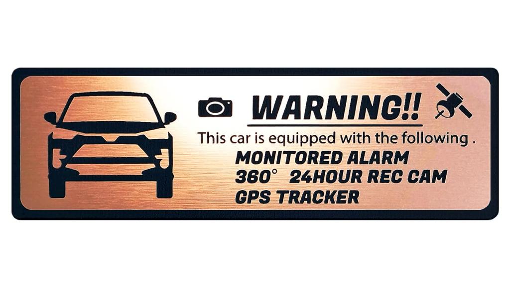RAIZE Security Car Luxury Car GPS Pink Gold Sticker, Security, VIP, 24-Hour Surveillance, Tracker, Anti-Theft,