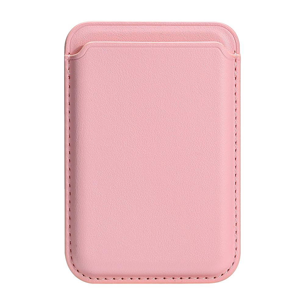 Single Ring Magnetic Card Holder for iPhone 12-16 Series PU Leather Slim Attachment