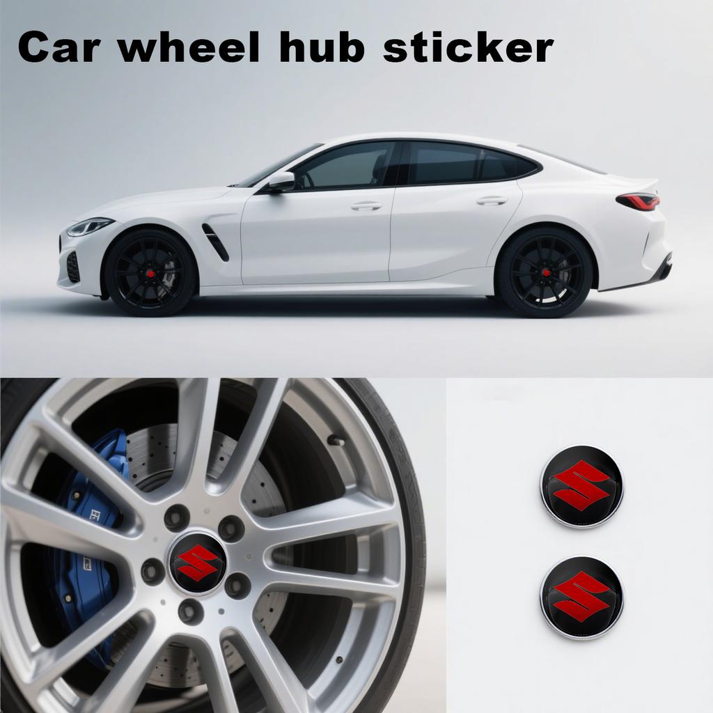 4pcs Car hub center cover emblem sticker Car Accessories For Suzuki Swift Sport Jimny Grand Vitara Alto SX4 Samurai Across Ignis