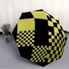 1pc Checkerboard Pattern Automatic Open/close Folding Compact Umbrella, 8-Rib Sturdy Canopy, Lightweight Portable, Everyday Use, Gift, Outdoor Umbrell