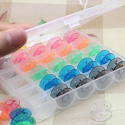 25 Stück/Box Spulen farbig, leicht aufzutragen, leere Kunststoffspulen, Nähmaschine, als Geschenk