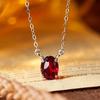 S925 Sterling Silver Clavicle Chain with Multi-Color Gemstone Pendant for Women