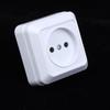 1Pcs 10A Eu Standard Electrical Outlett Ground Vintage Surface Power Socket Plugs Flame Retardant Plastic Wall Mount Socket