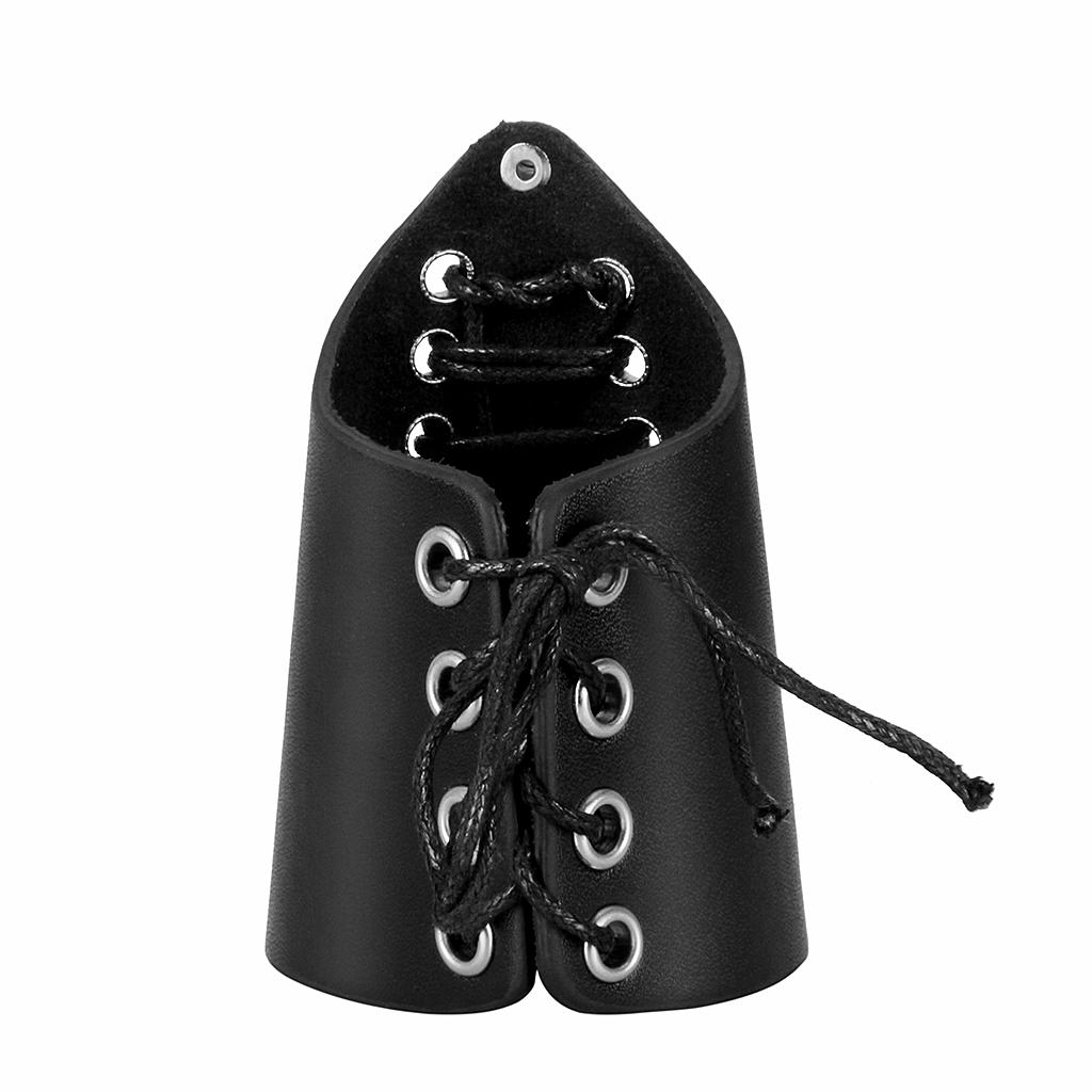 2pc PU Leather Gauntlet for Men Women Wristband Wide Bracer Arm Cuff