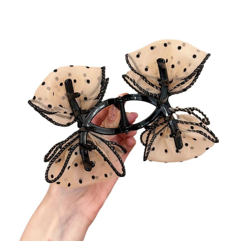 Fabric Bow Grab Hair Clips Women'S Korean Style Hairpin Shark Cawl Clips Girls Hair Accessories