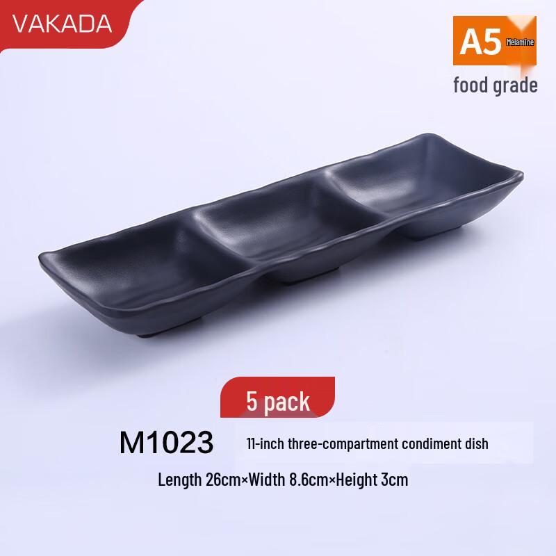 VAKADA Melamine Dipping Sauce Dishes (5-Pack)