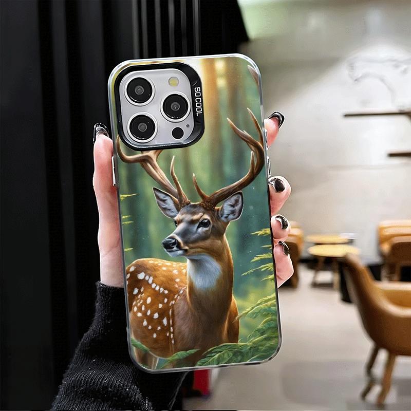 Sika Deer Elk Animal Shockproof Phone Case for iPhone 17 Air 16 16E 15 Pro Max 14 Plus 13 Mini 12 Back Cover Anti Fall Fundas
