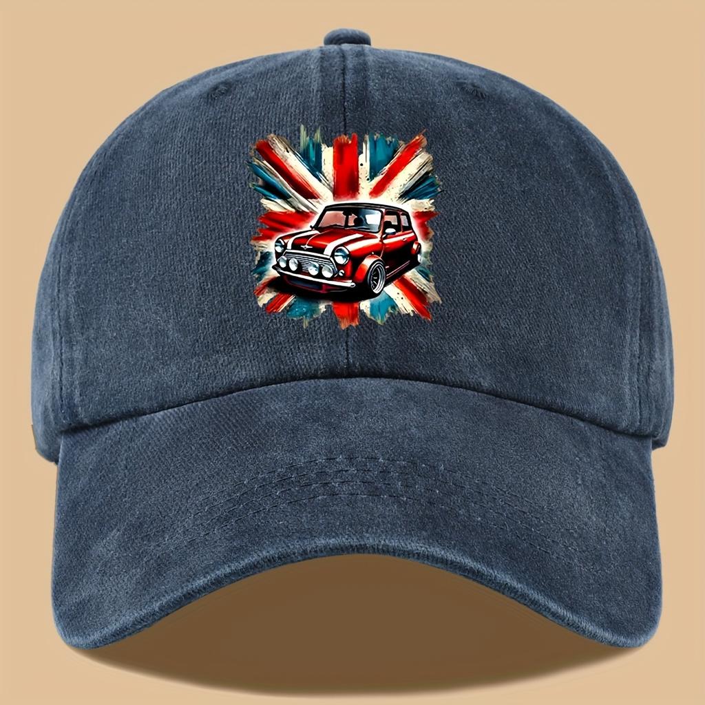 1pc Vintage CarThemed Baseball Cap  Breathable Adjustable Fit for All Sizes Ideal for Sun Protection