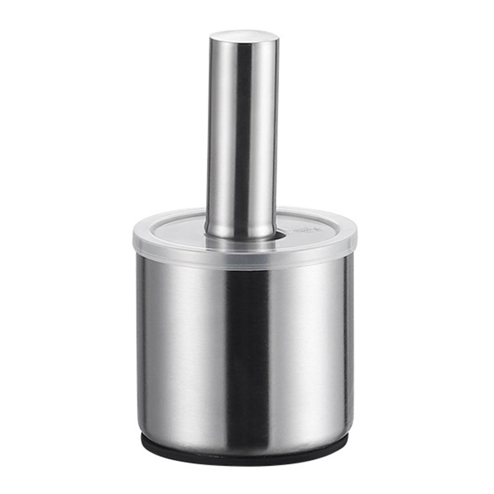 304 Stainless Steel Manual Garlic Pounder Anti-Slip Multifunction Pill Crusher Rust Proof Mortar and Pestle Set for Home Kitchen