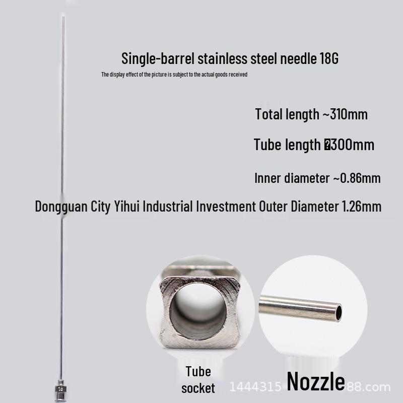 Edelstahl-Dosierspritze mit 300-mm-Schlauch & Spitze