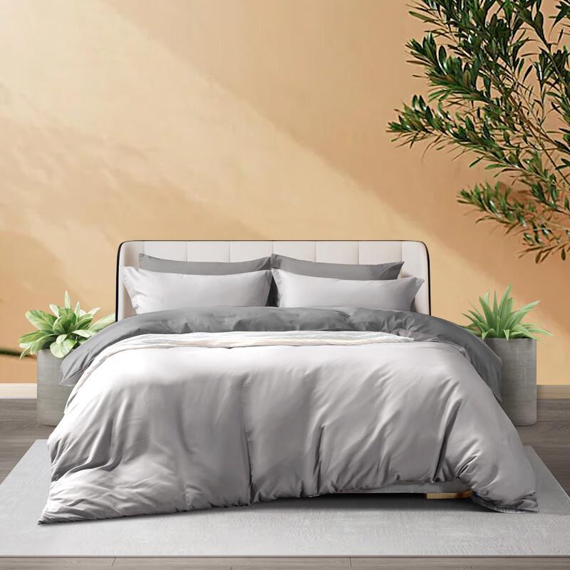 FUANNA Simple Grey Brushed Bedding Set