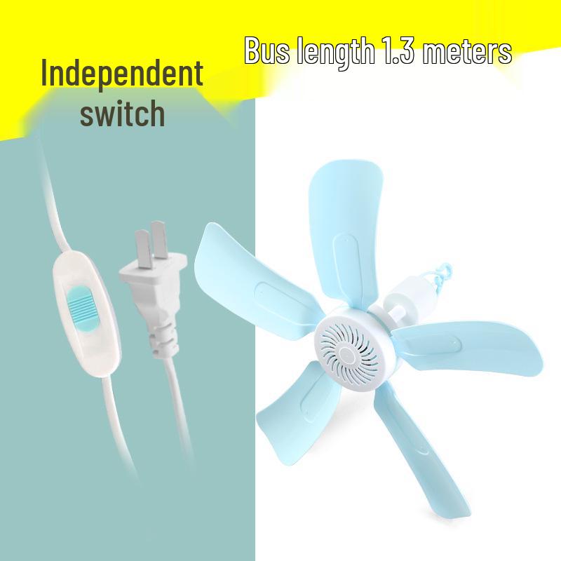 

Компактный потолочный вентилятор - Бесшумный, Мощный воздушный поток, Идеален для общежитий и кроватей с москитной сеткой