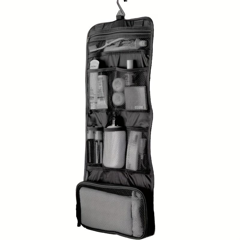 Hanging Toiletry Bag Large Capacity Travel Organizer with Multi Compartment for Cosmetics Foldable Unisex Unscented Storage Pouch for Outdoor Trips
