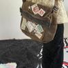 Vintage Casual Crossbody Bags Women Preppy Style Patchwork Messenger Bag Female Harajuku Grunge Aesthetic  Handbag