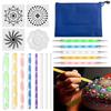 16-Piece Mandala Dotting Tools Set: Stencils, Dotting Sticks & Pens for Spray Painting and Rock Art