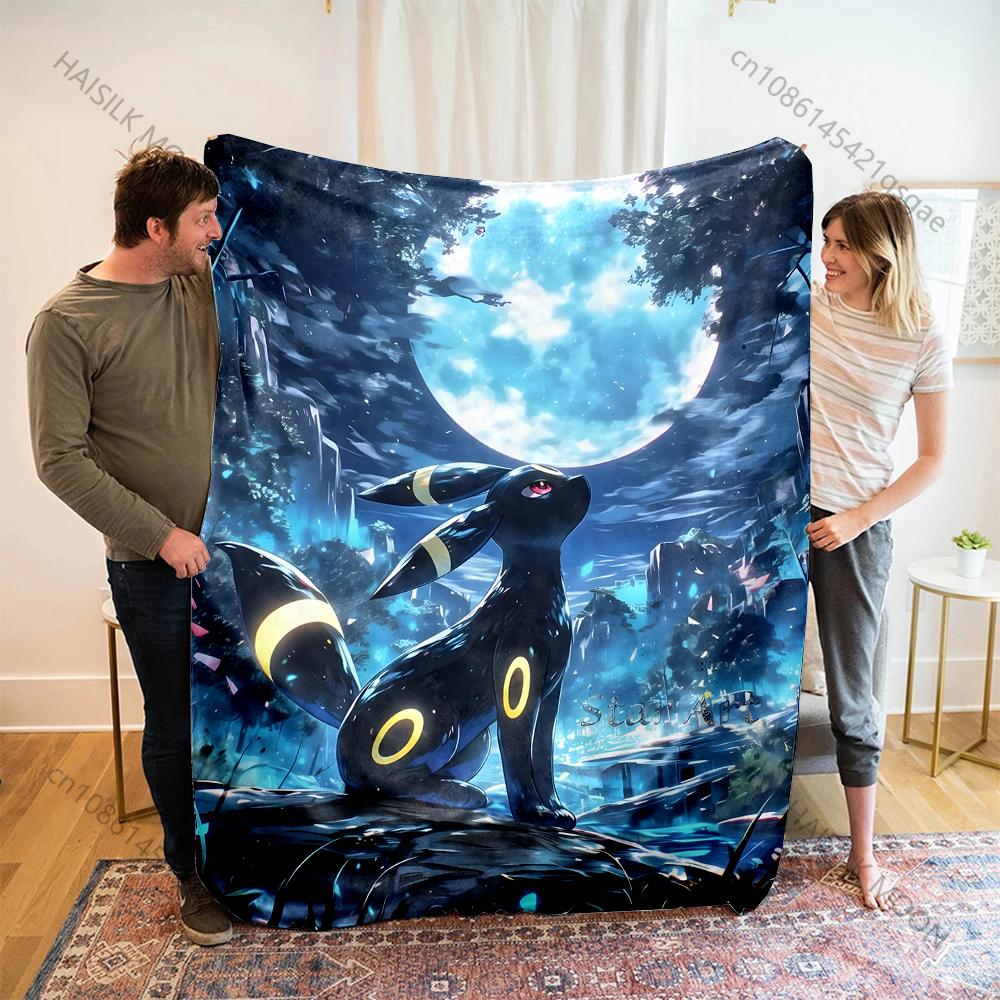 

Japanese Games Umbreon and Sylveon Print Cartoon Blanket Flannel Fluffy Soft Blanket for Adult Kids Plush Sofa Bed Car Camping 75x90cm