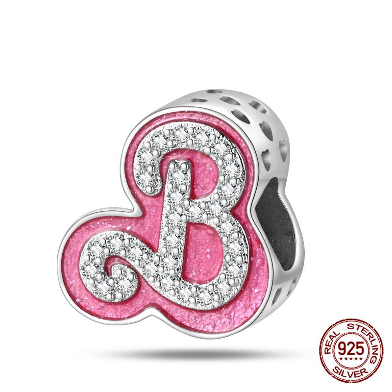 Original Charms Copper Fashion 26 Letters A-Z Charms Beads Fits 3Mm Original Bracelet For Women Diy Jewelry Gifts New In