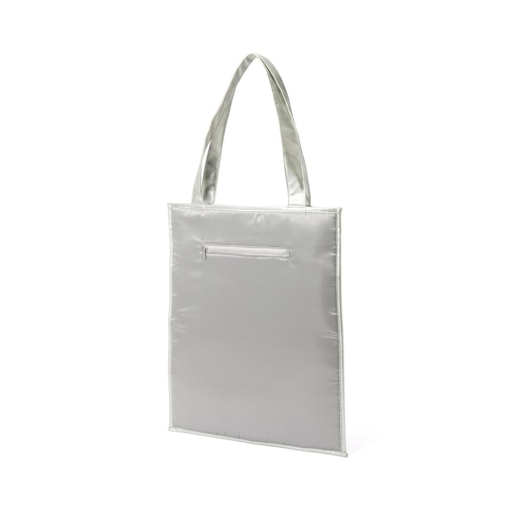 Francfranc Silver Quilted PC Tote Bag for 13-16 Inch Computers