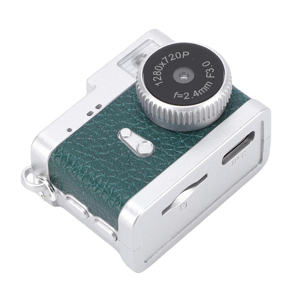 Keychain Camera 720P HD 5MP Digital Tiny Camera Video Recorder with 0.96in LCD Screen 32GB Memory Card LED Fill Light
