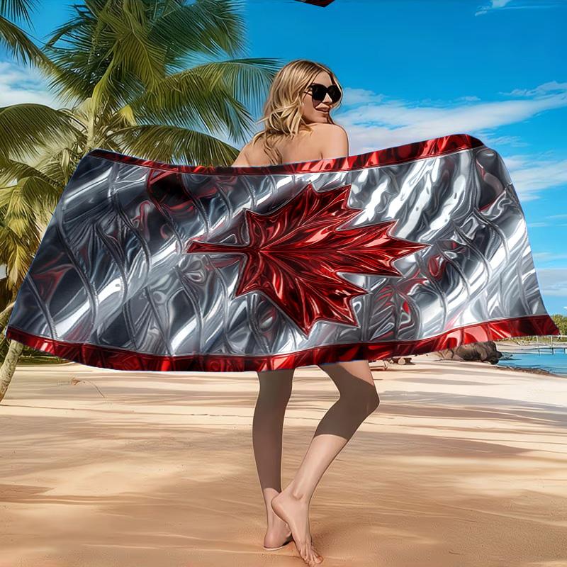 Canada Day Celebration Beach Towel, Quick-drying, Easy To Care For, Suitable for Both Fitness and Beach Vacations,Sports Essential